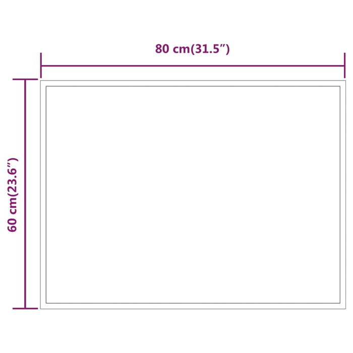 Oglindă de baie cu LED, 60x80 cm - WALTI WALTI