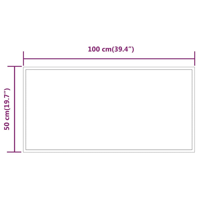 Oglinda de baie cu LED, 50x100 cm WALTI