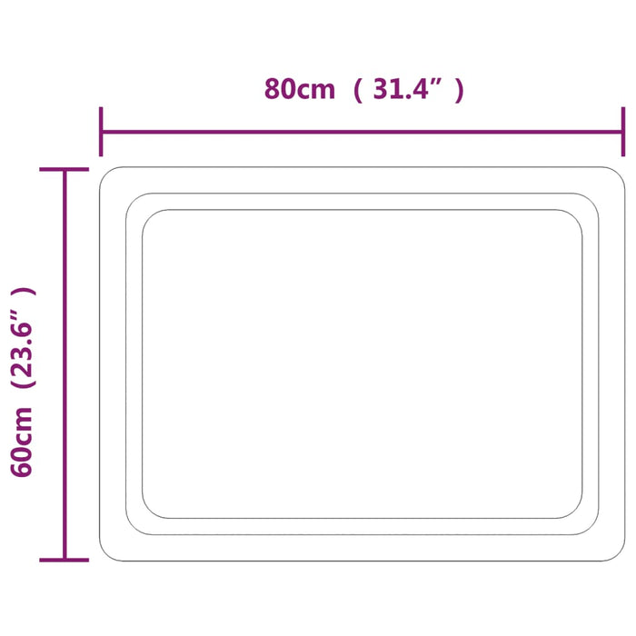 Oglindă de baie cu LED, 60x80 cm - WALTI WALTI