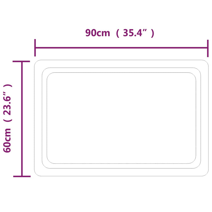Oglindă de baie cu LED, 60x90 cm - WALTI WALTI