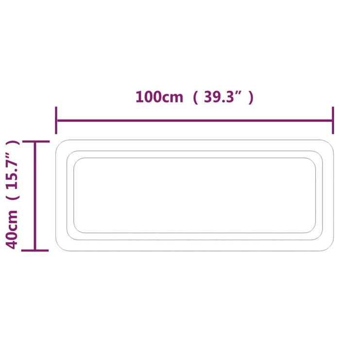 Oglindă de baie cu LED, 40x100 cm - WALTI WALTI