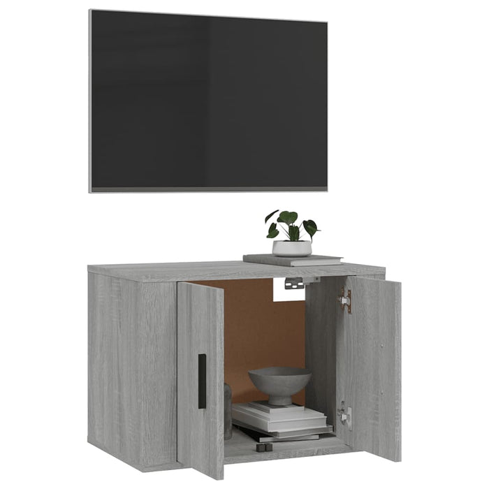 Dulap TV montat pe perete, gri sonoma, 57x34,5x40 cm - WALTI WALTI