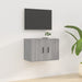 Dulap TV montat pe perete, gri sonoma, 57x34,5x40 cm - WALTI WALTI