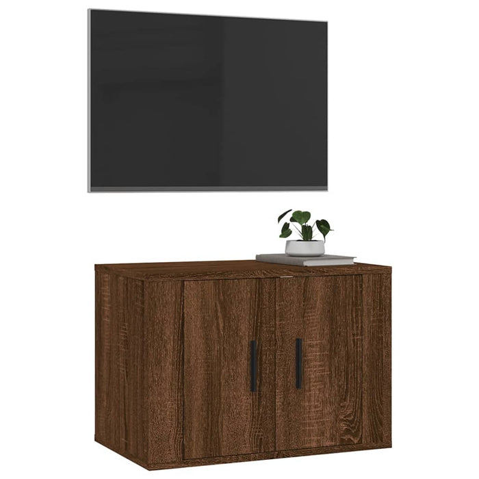 Dulap TV montat pe perete, stejar maro, 57x34,5x40 cm WALTI