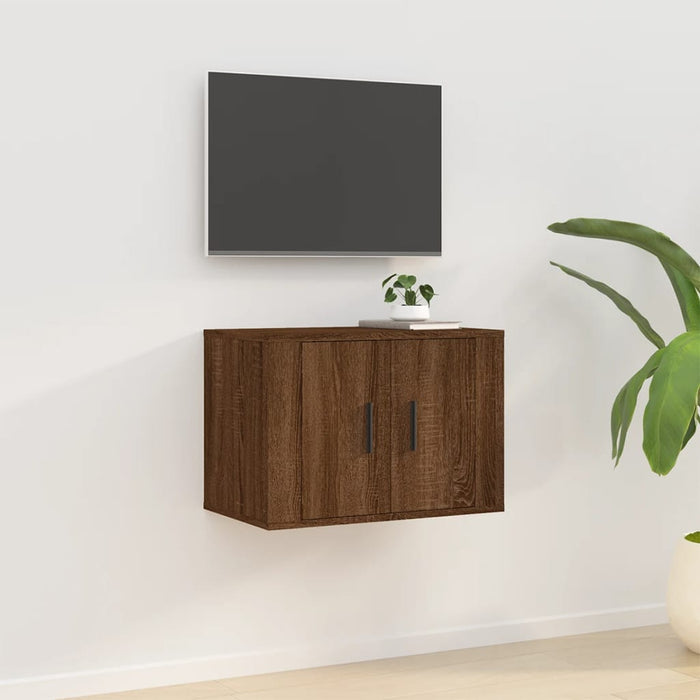 Dulap TV montat pe perete, stejar maro, 57x34,5x40 cm WALTI