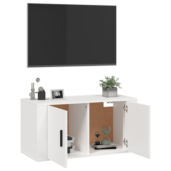 Dulap TV cu montaj pe perete, alb, 80x34,5x40 cm - WALTI WALTI
