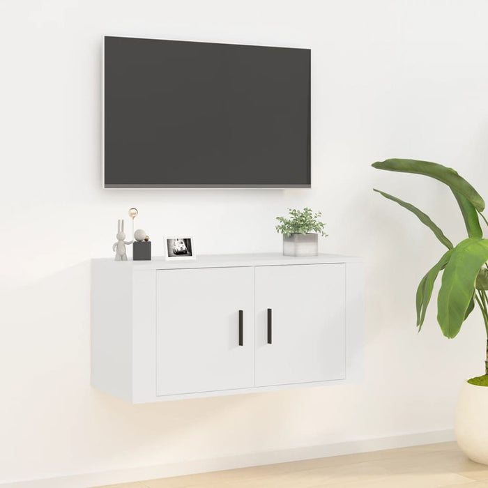 Dulap TV cu montaj pe perete, alb, 80x34,5x40 cm - WALTI WALTI