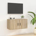 Dulap TV montat pe perete, stejar sonoma, 80x34,5x40 cm - WALTI WALTI