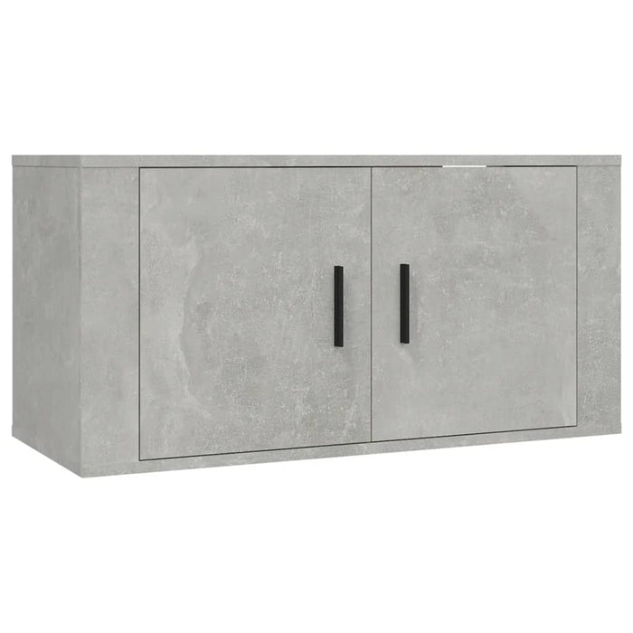 Dulap TV montat pe perete, gri beton, 80x34,5x40 cm - WALTI WALTI