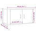 Dulap TV montat pe perete, gri beton, 80x34,5x40 cm - WALTI WALTI