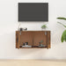 Dulap TV montat pe perete, stejar fumuriu, 80x34,5x40 cm - WALTI WALTI