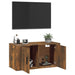 Dulap TV montat pe perete, stejar fumuriu, 80x34,5x40 cm - WALTI WALTI