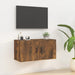 Dulap TV montat pe perete, stejar fumuriu, 80x34,5x40 cm - WALTI WALTI