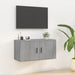 Dulap TV montat pe perete, gri sonoma, 80x34,5x40 cm - WALTI WALTI