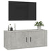 Dulap TV montat pe perete, gri beton, 100x34,5x40 cm - WALTI WALTI