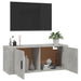 Dulap TV montat pe perete, gri beton, 100x34,5x40 cm - WALTI WALTI