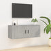 Dulap TV montat pe perete, gri beton, 100x34,5x40 cm - WALTI WALTI