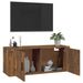 Dulap TV montat pe perete, stejar fumuriu, 100x34,5x40 cm - WALTI WALTI
