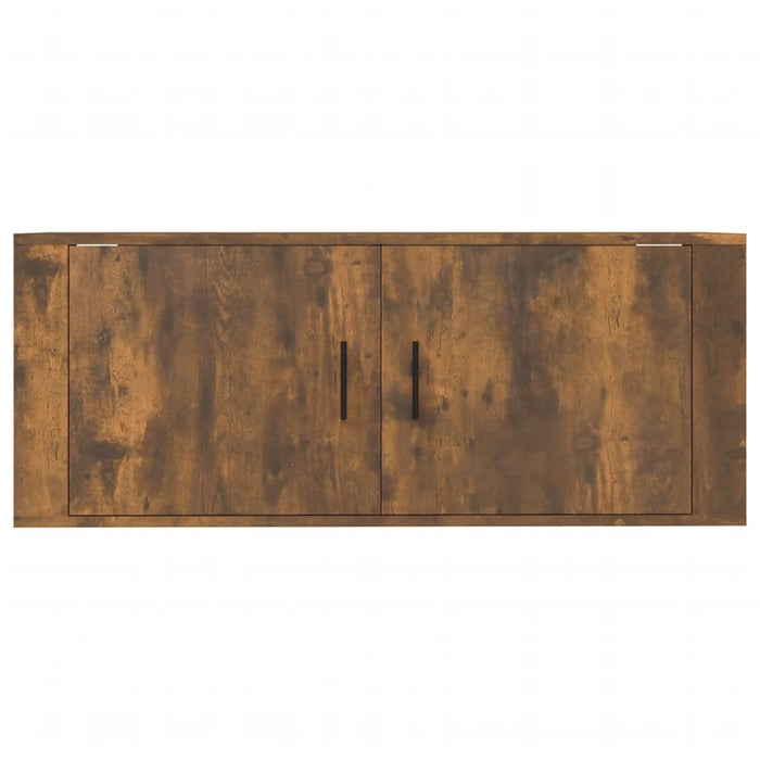 Dulap TV montat pe perete, stejar fumuriu, 100x34,5x40 cm - WALTI WALTI