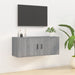 Dulap TV montat pe perete, gri sonoma, 100x34,5x40 cm - WALTI WALTI