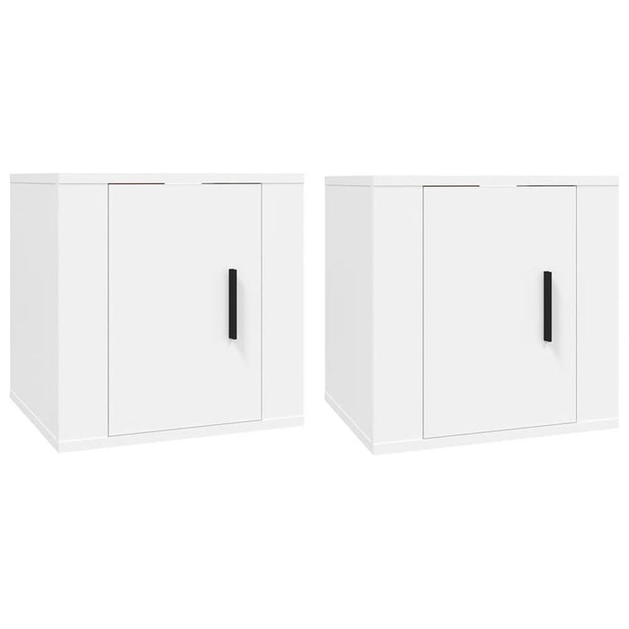 Dulapuri TV montate pe perete, 2 buc., alb, 40x34,5x40 cm - WALTI WALTI