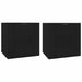 Dulapuri TV montate pe perete, 2 buc., negru, 40x34,5x40 cm - WALTI WALTI