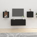 Dulapuri TV montate pe perete, 2 buc., negru, 40x34,5x40 cm - WALTI WALTI