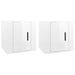 Dulapuri TV montate perete 2 buc. alb extralucios 40x34,5x40 cm - WALTI WALTI