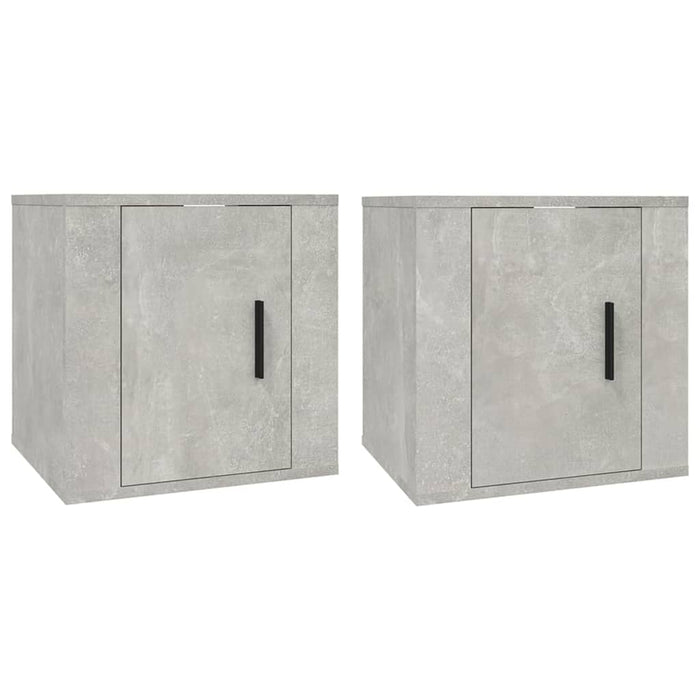 Dulapuri TV montate pe perete, 2 buc., gri beton, 40x34,5x40 cm - WALTI WALTI