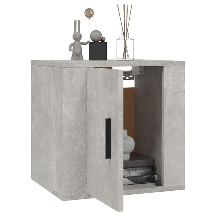 Dulapuri TV montate pe perete, 2 buc., gri beton, 40x34,5x40 cm - WALTI WALTI