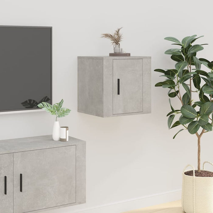Dulapuri TV montate pe perete, 2 buc., gri beton, 40x34,5x40 cm - WALTI WALTI