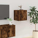 Dulap TV montat pe perete, stejar fumuriu, 40x34,5x40 cm - WALTI WALTI
