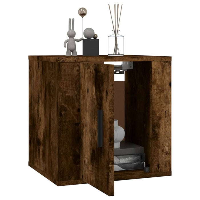 Dulapuri TV montate pe perete 2 buc stejar fumuriu 40x34,5x40cm - WALTI WALTI