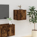 Dulapuri TV montate pe perete 2 buc stejar fumuriu 40x34,5x40cm - WALTI WALTI