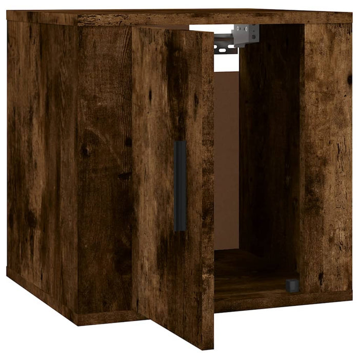 Dulapuri TV montate pe perete 2 buc stejar fumuriu 40x34,5x40cm - WALTI WALTI