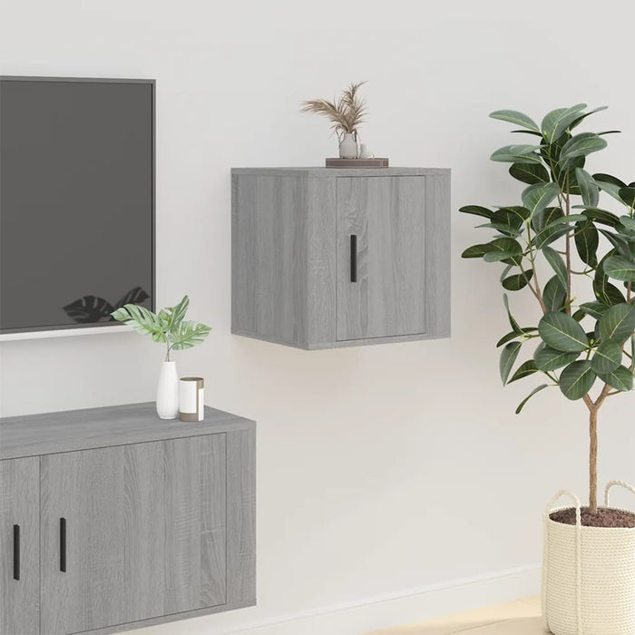 Dulap TV montat pe perete, gri sonoma, 40x34,5x40 cm - WALTI WALTI