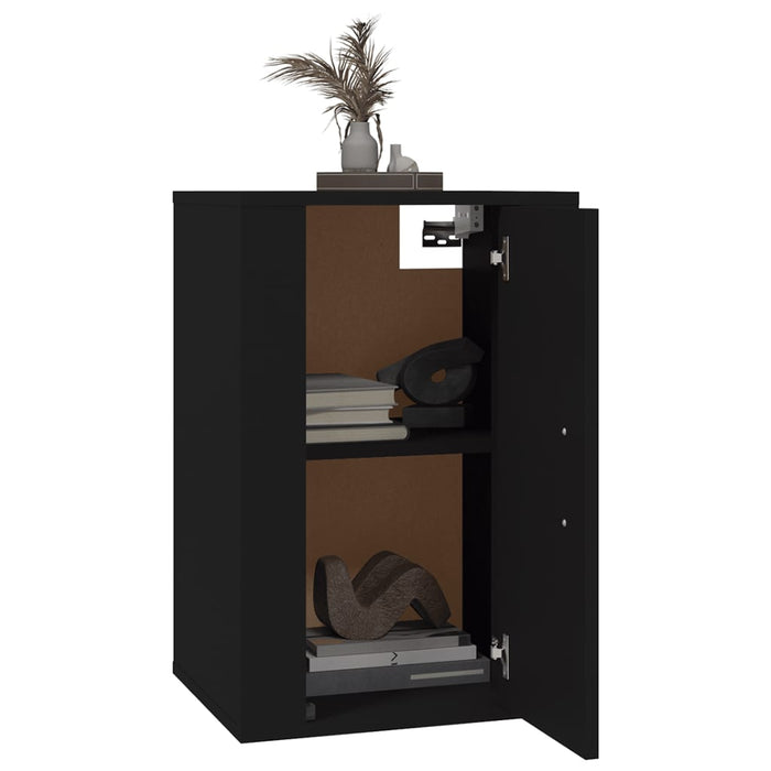 Dulap TV montat pe perete, negru, 40x34,5x60 cm - WALTI WALTI