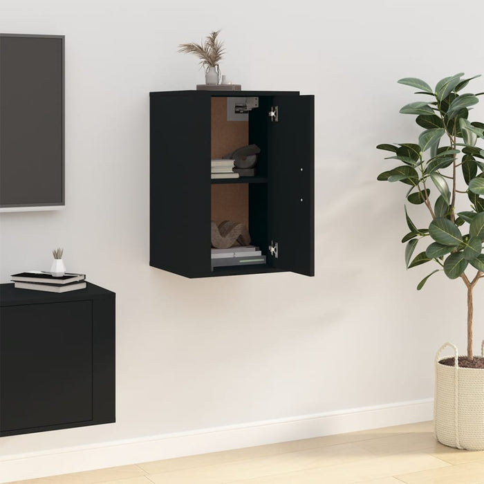 Dulap TV montat pe perete, negru, 40x34,5x60 cm - WALTI WALTI