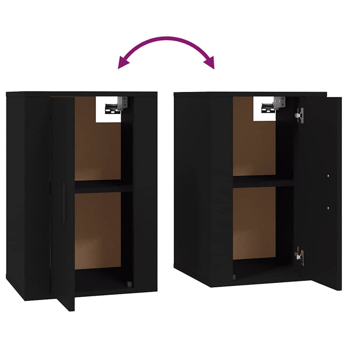 Dulap TV montat pe perete, negru, 40x34,5x60 cm - WALTI WALTI