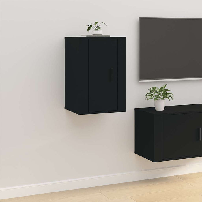 Dulap TV montat pe perete, negru, 40x34,5x60 cm - WALTI WALTI