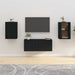 Dulapuri TV montate pe perete, 2 buc., negru, 40x34,5x60 cm - WALTI WALTI