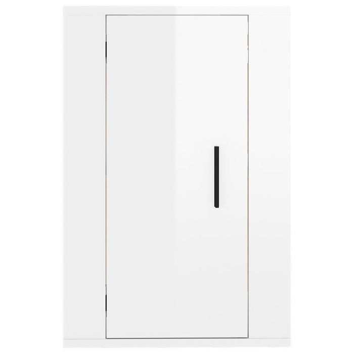 Dulap TV montat pe perete, alb extralucios, 40x34,5x60 cm - WALTI WALTI