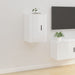 Dulap TV montat pe perete, alb extralucios, 40x34,5x60 cm - WALTI WALTI