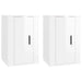 Dulapuri TV montaj perete 2 buc. alb extralucios 40x34,5x60 cm - WALTI WALTI