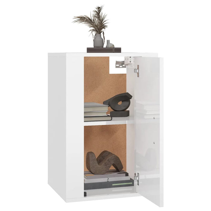 Dulapuri TV montaj perete 2 buc. alb extralucios 40x34,5x60 cm - WALTI WALTI