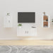 Dulapuri TV montaj perete 2 buc. alb extralucios 40x34,5x60 cm - WALTI WALTI