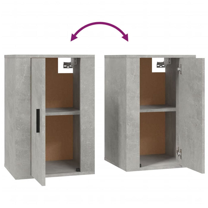 Dulap TV montat pe perete, gri beton, 40x34,5x60 cm - WALTI WALTI
