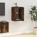Dulap TV montat pe perete, stejar fumuriu, 40x34,5x60 cm - WALTI WALTI
