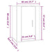 Dulap TV montat pe perete, stejar fumuriu, 40x34,5x60 cm - WALTI WALTI
