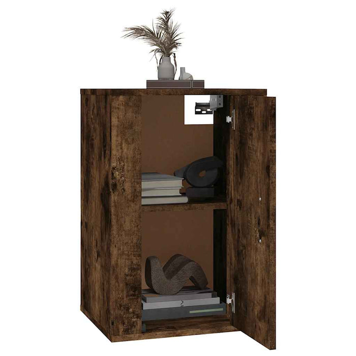 Dulapuri TV montaj pe perete 2 buc stejar fumuriu 40x34,5x60 cm - WALTI WALTI